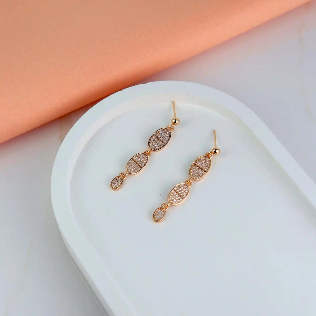 Oval Drop Earrings