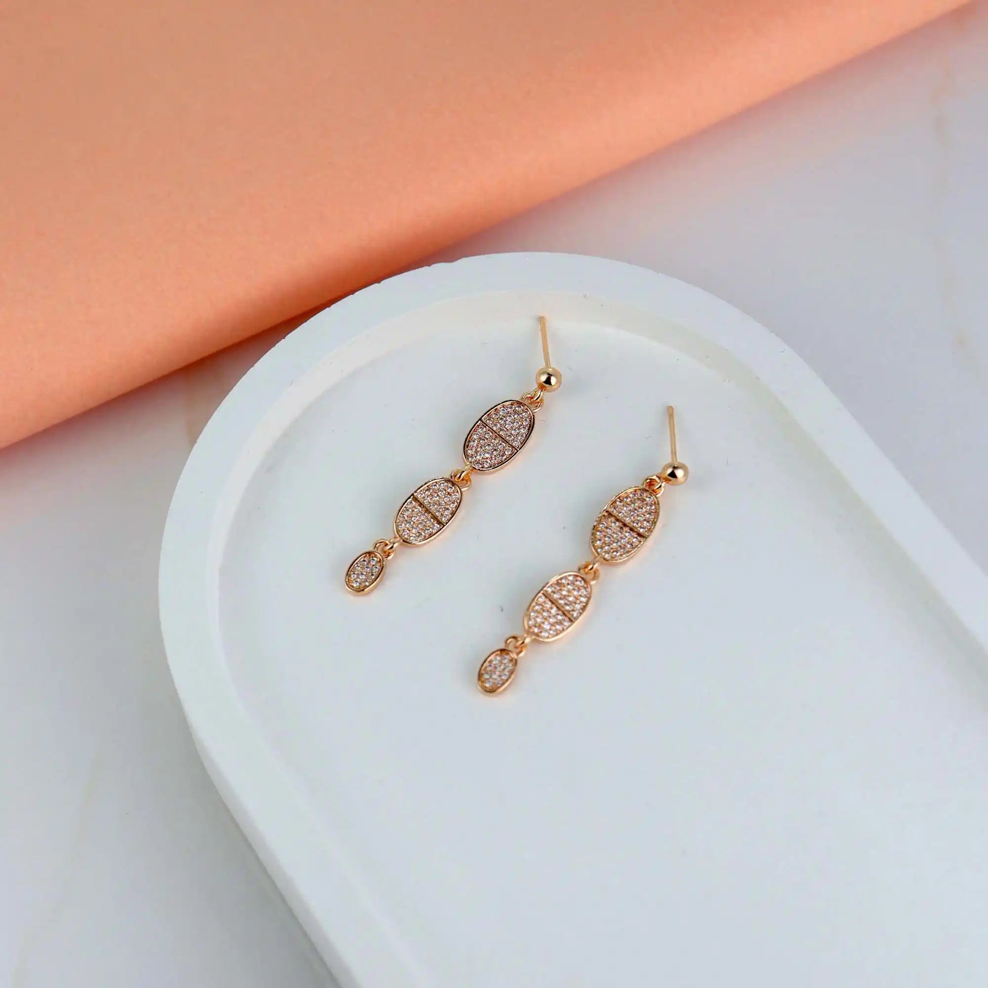 Oval Drop Earrings