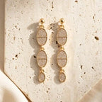 Gold Oval Earrings