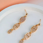 Oval Drop Earrings