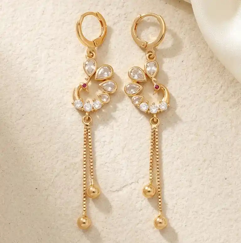 Peacock Dangler Earrings