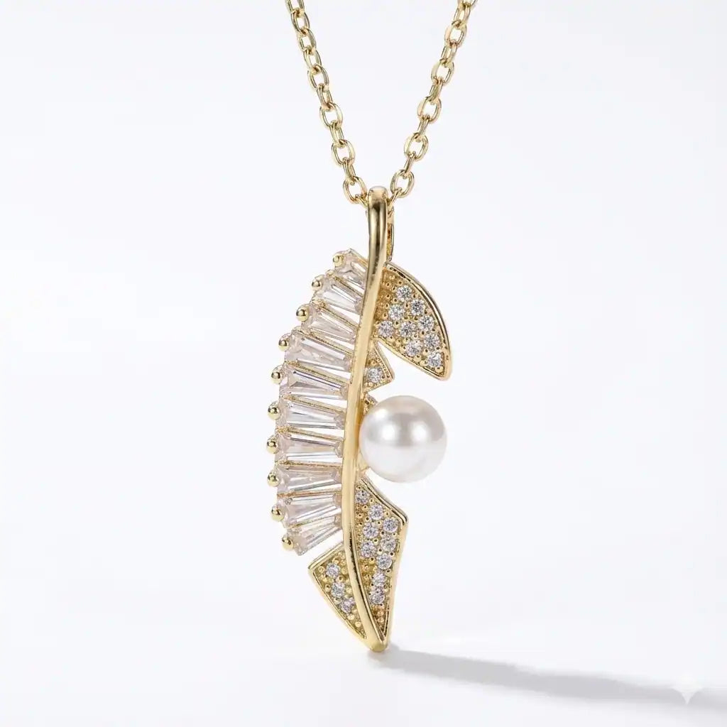 Leaf Pearl Necklace