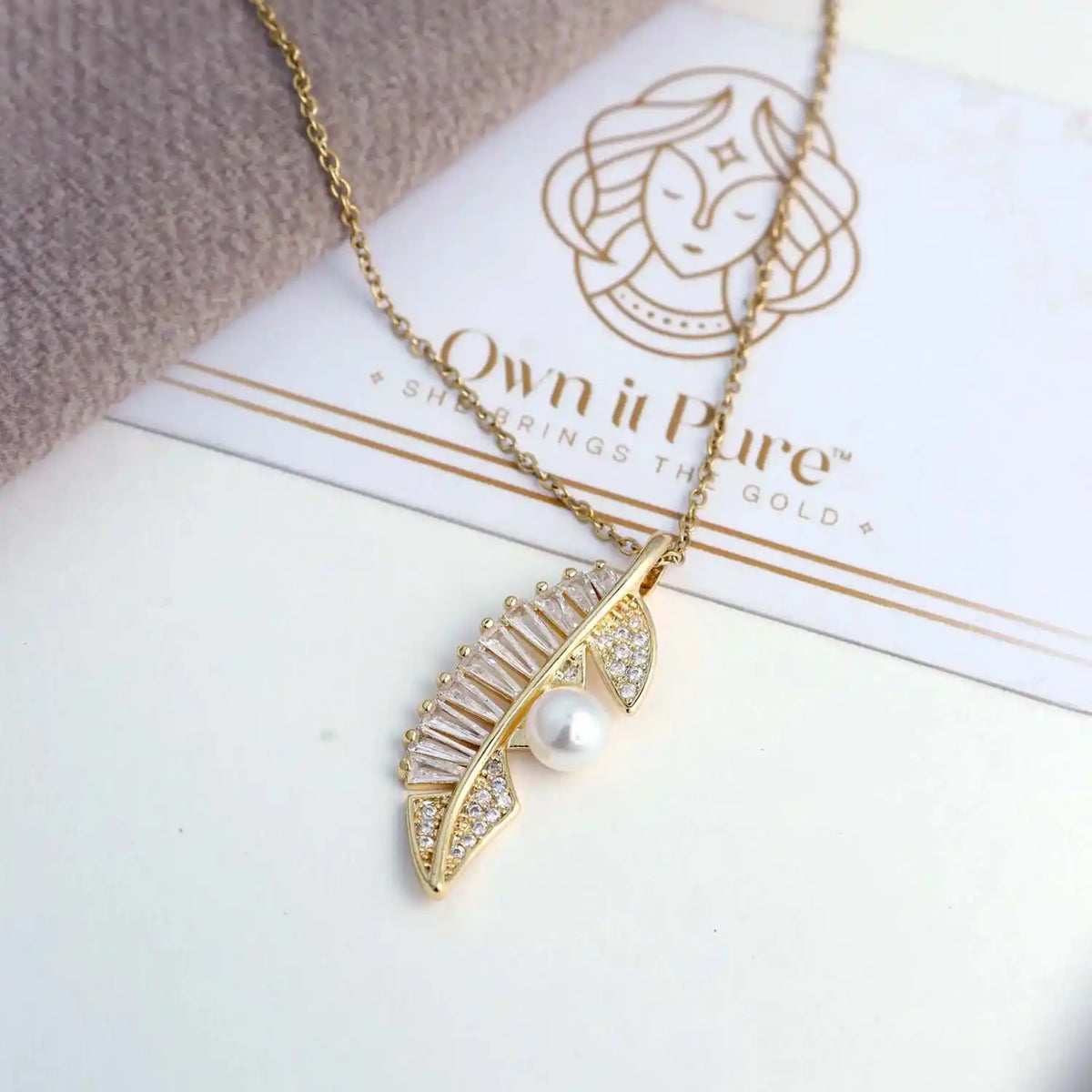 Pearl Leaf Pendant