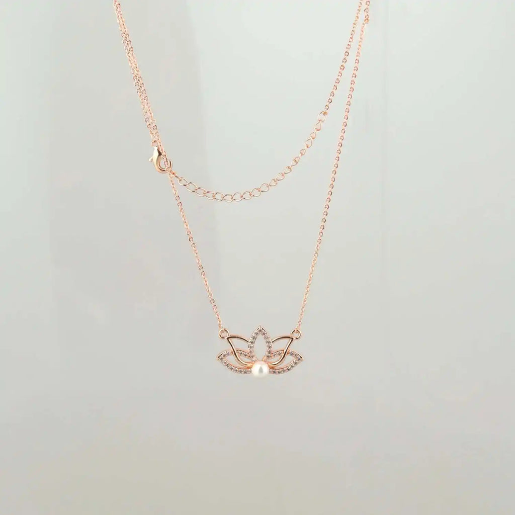 Pearl Lotus Pendant Chain