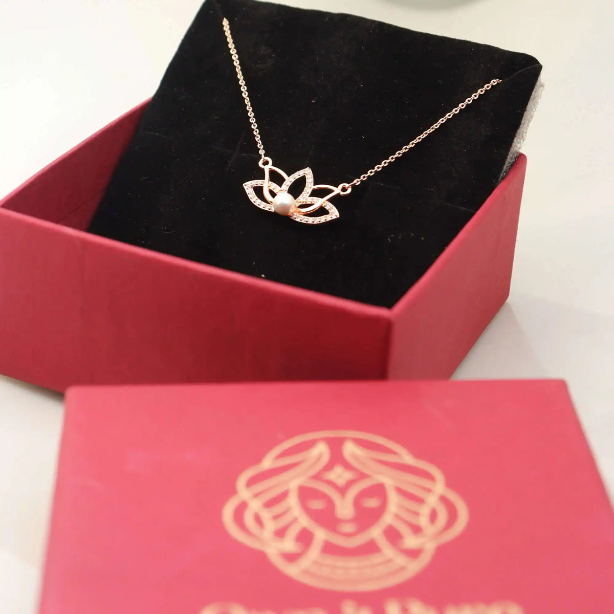 Pearl Lotus Pendant Chain