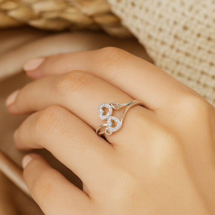 Love Linked Silver Ring