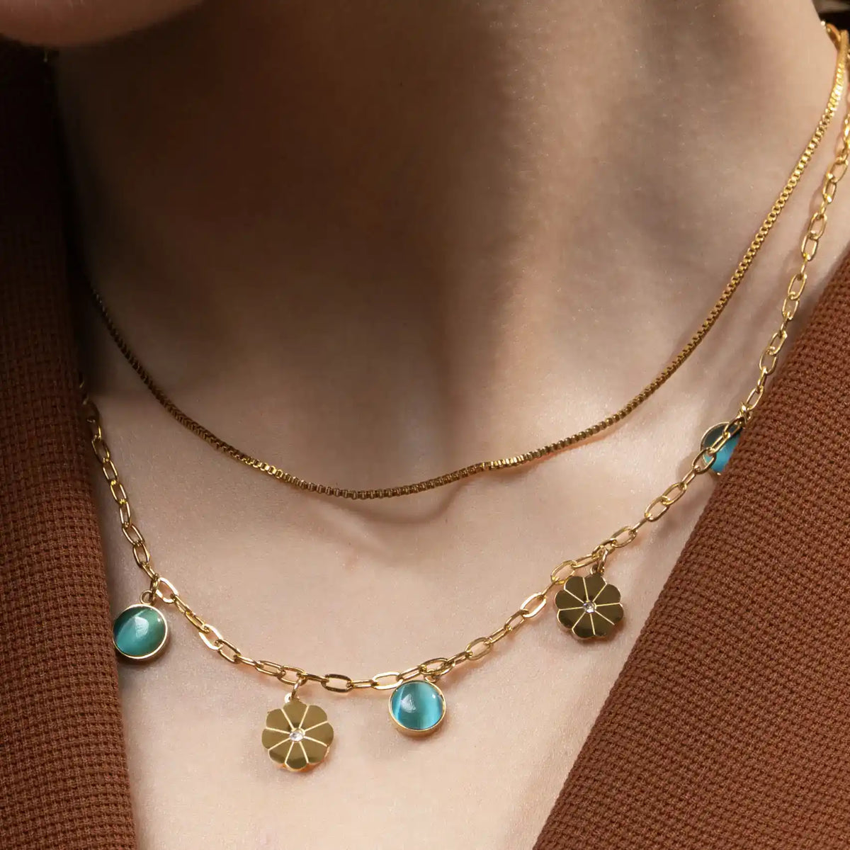 Sea Charm Pendant Necklace for Women – Gold Plated