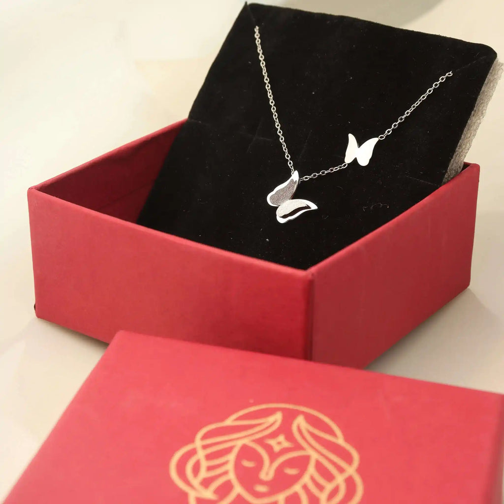 Silver Butterfly Pendant Chain