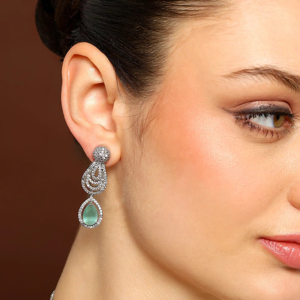 Isla Mint Teardrop Necklace