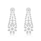 Velora V Cascade – American Diamond V-Cascade Necklace & Earring Set for Women | Silver Plated