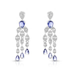 Violet Royale Set – American Diamond Y-Drop Necklace & Earring Set for Women