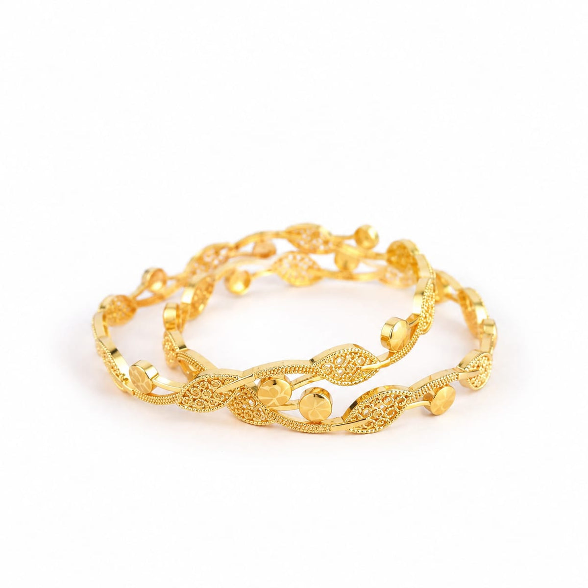 LushLata Bangles | Vine-Inspired Gold Bangles - Own It Pure