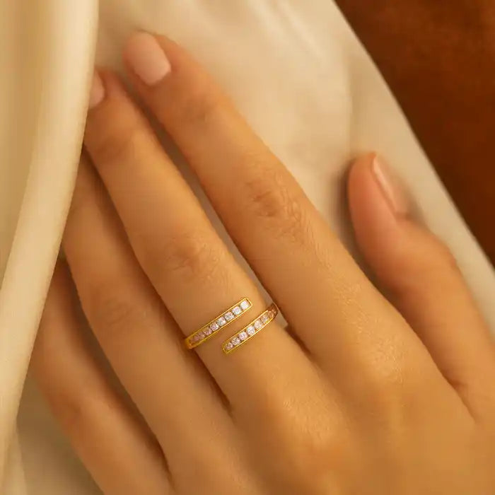 Whirlwind Ring | Swirl Gold-Tone Statement Ring for Women