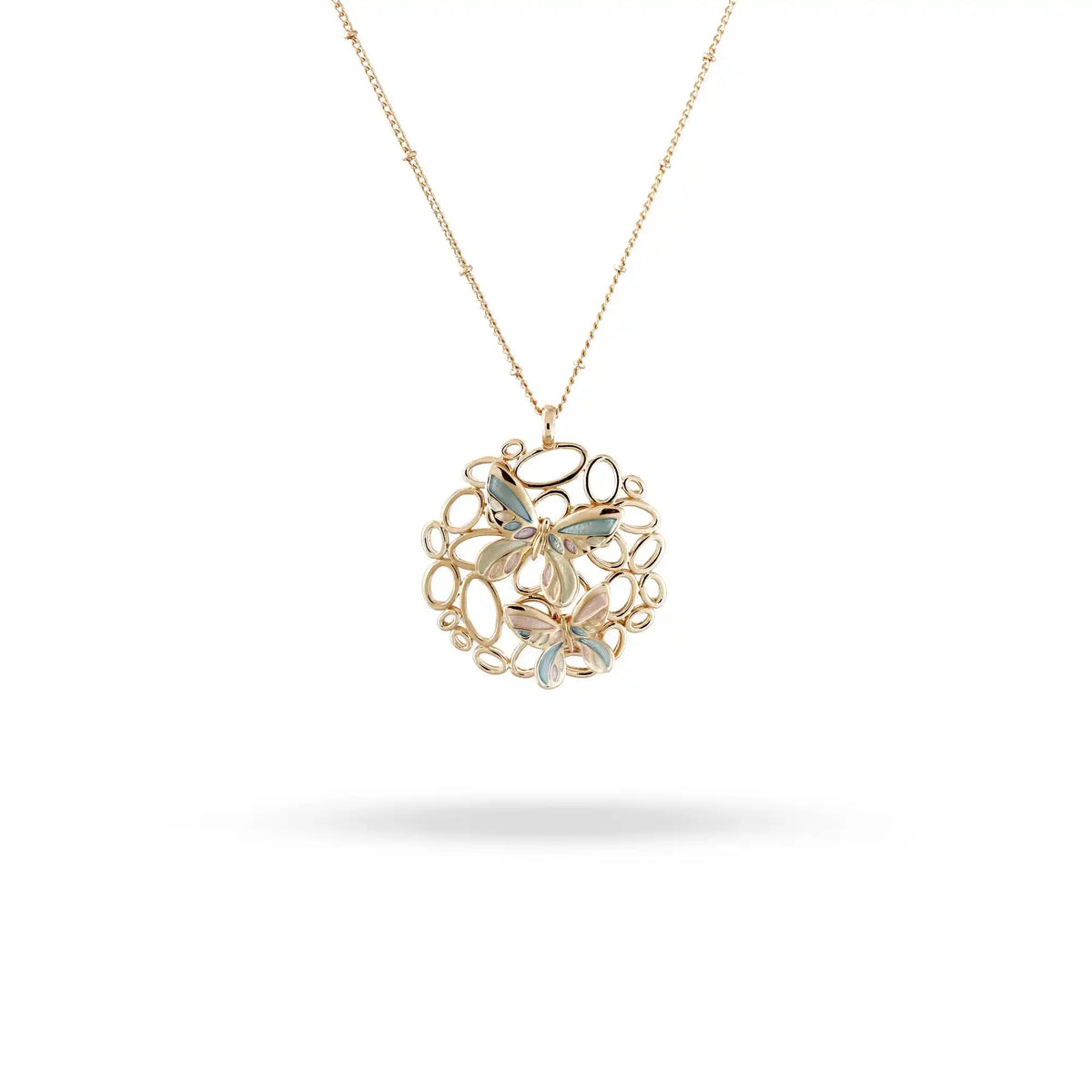Wings of Color Butterfly Pendant Set – Enamel Butterfly Pendant & Earrings