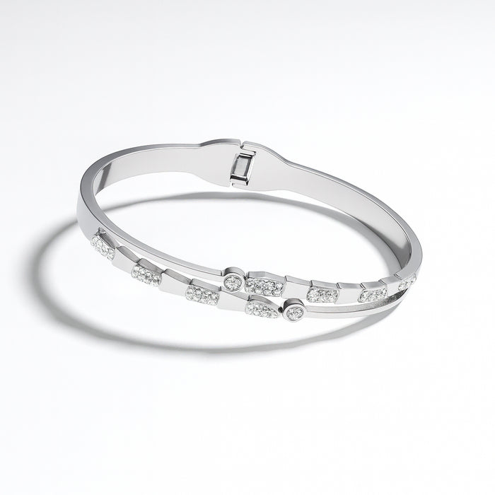 Gleam Silver Studded Bracelet