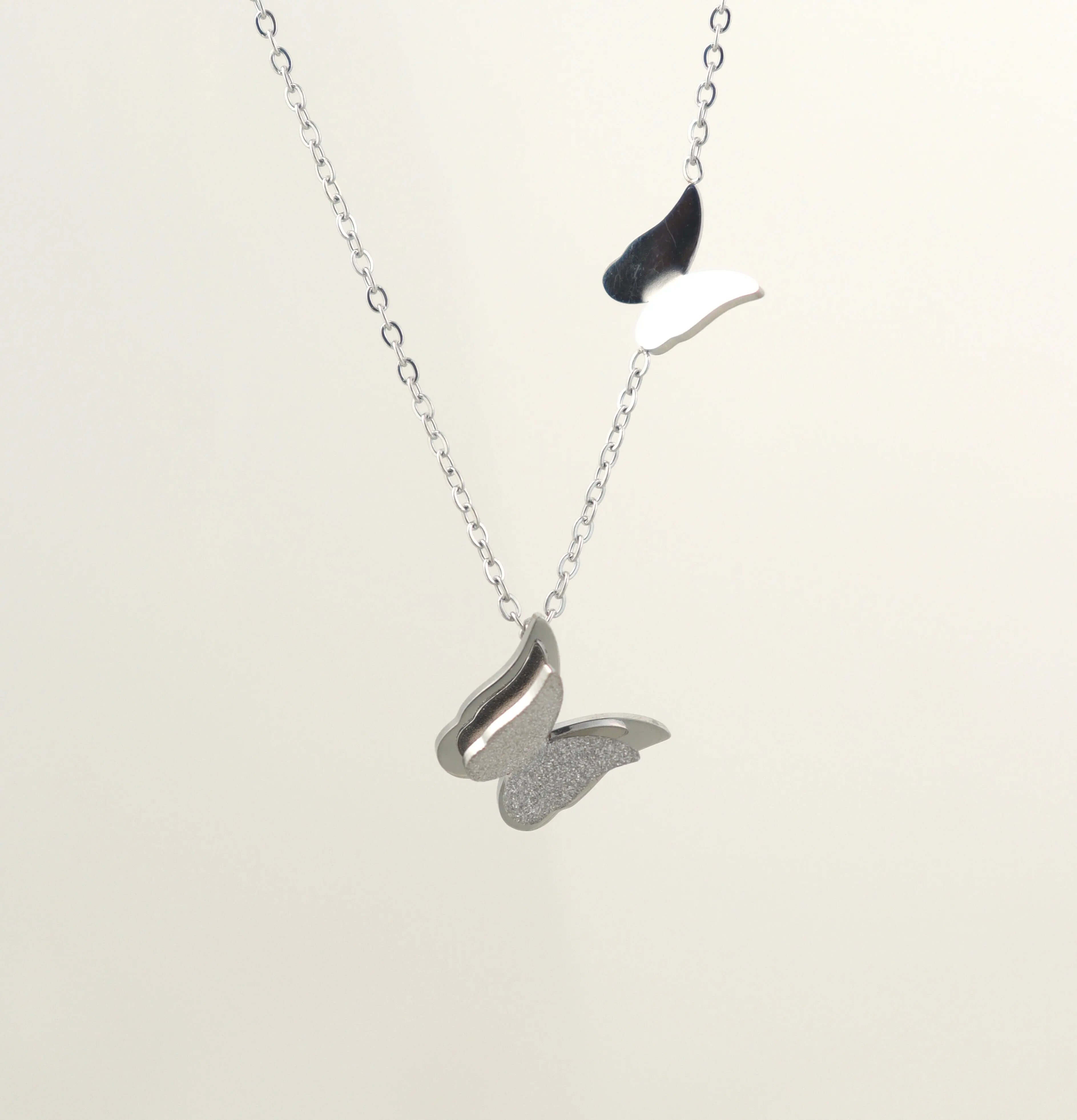 Silver Butterfly Pendant Chain - Own It Pure