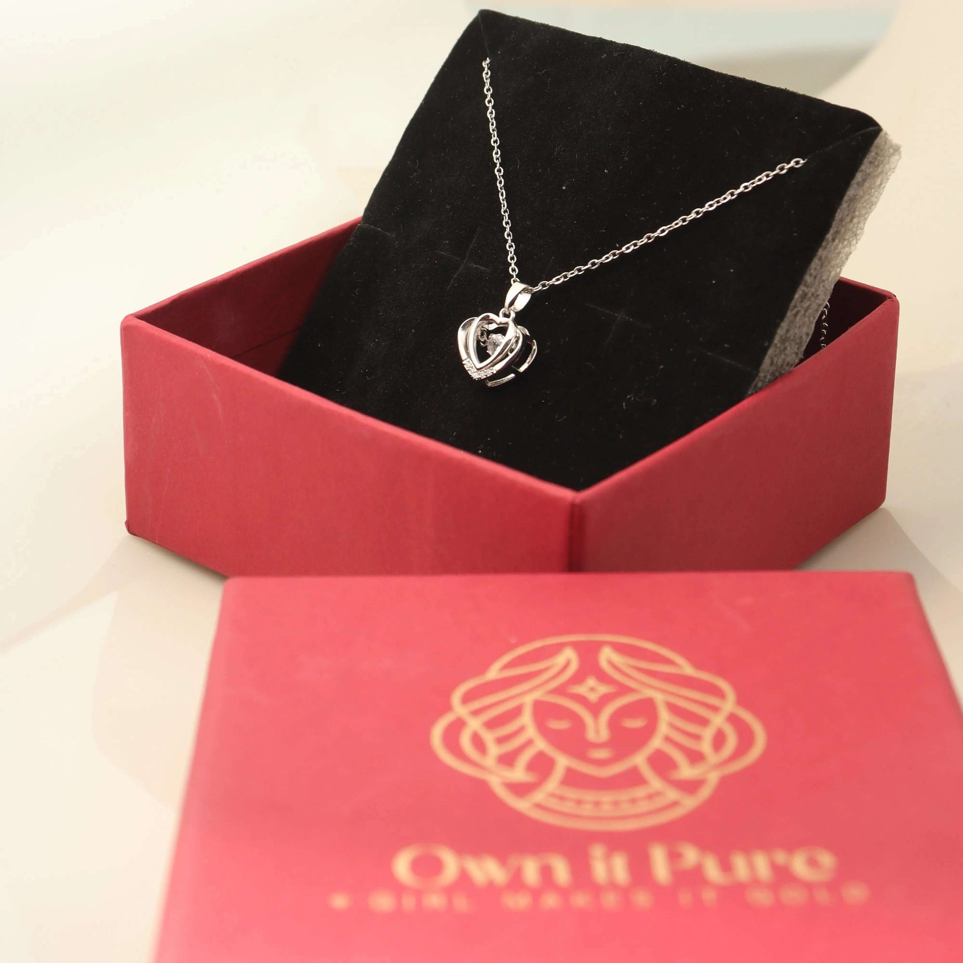 Silver Heart Chram Pendant Chain - Own It Pure