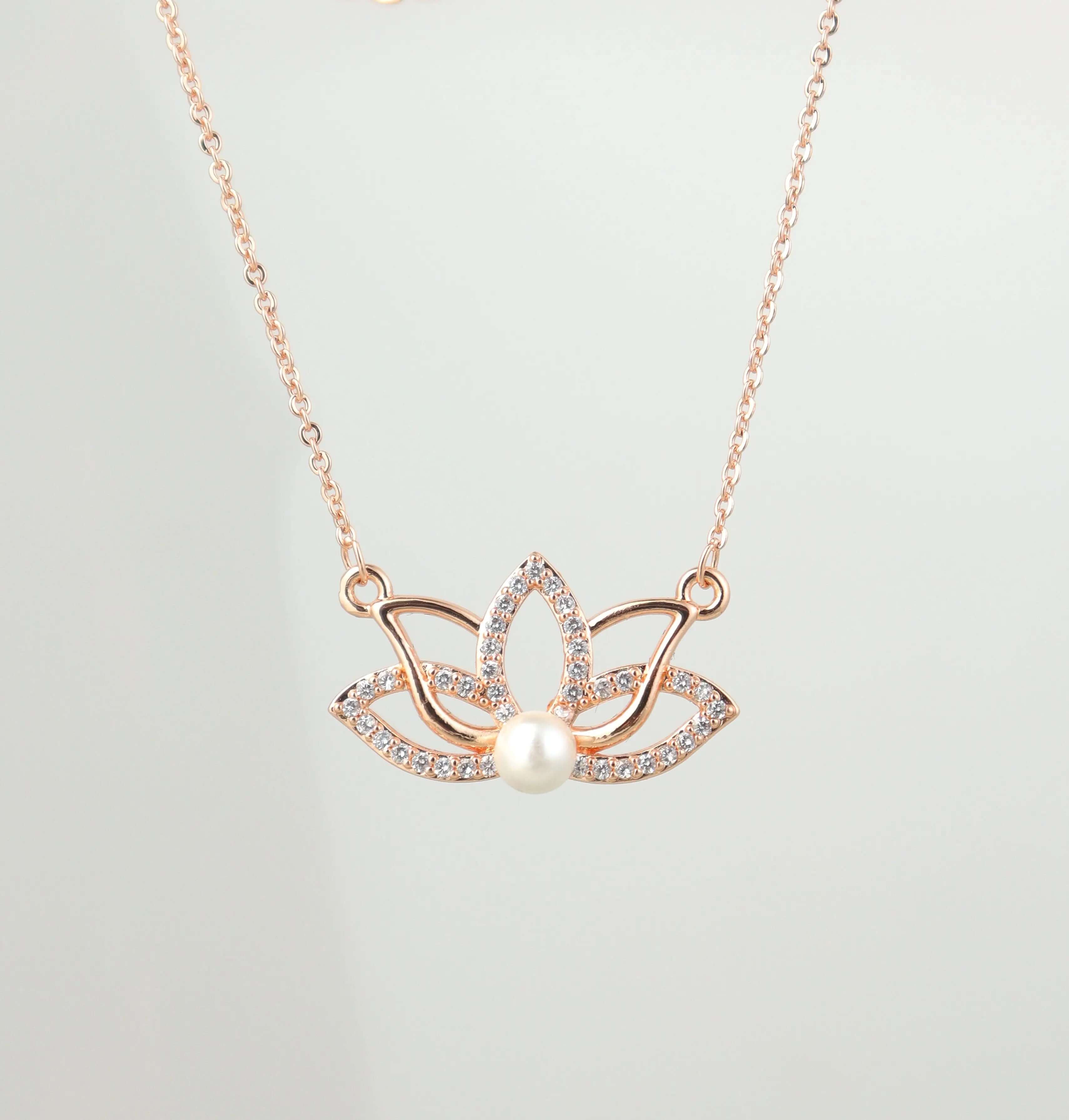 Pearl Lotus Pendant Chain - Own It Pure