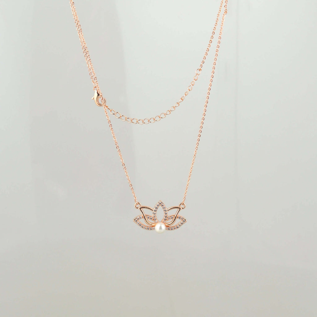 Pearl Lotus Pendant Chain - Own It Pure