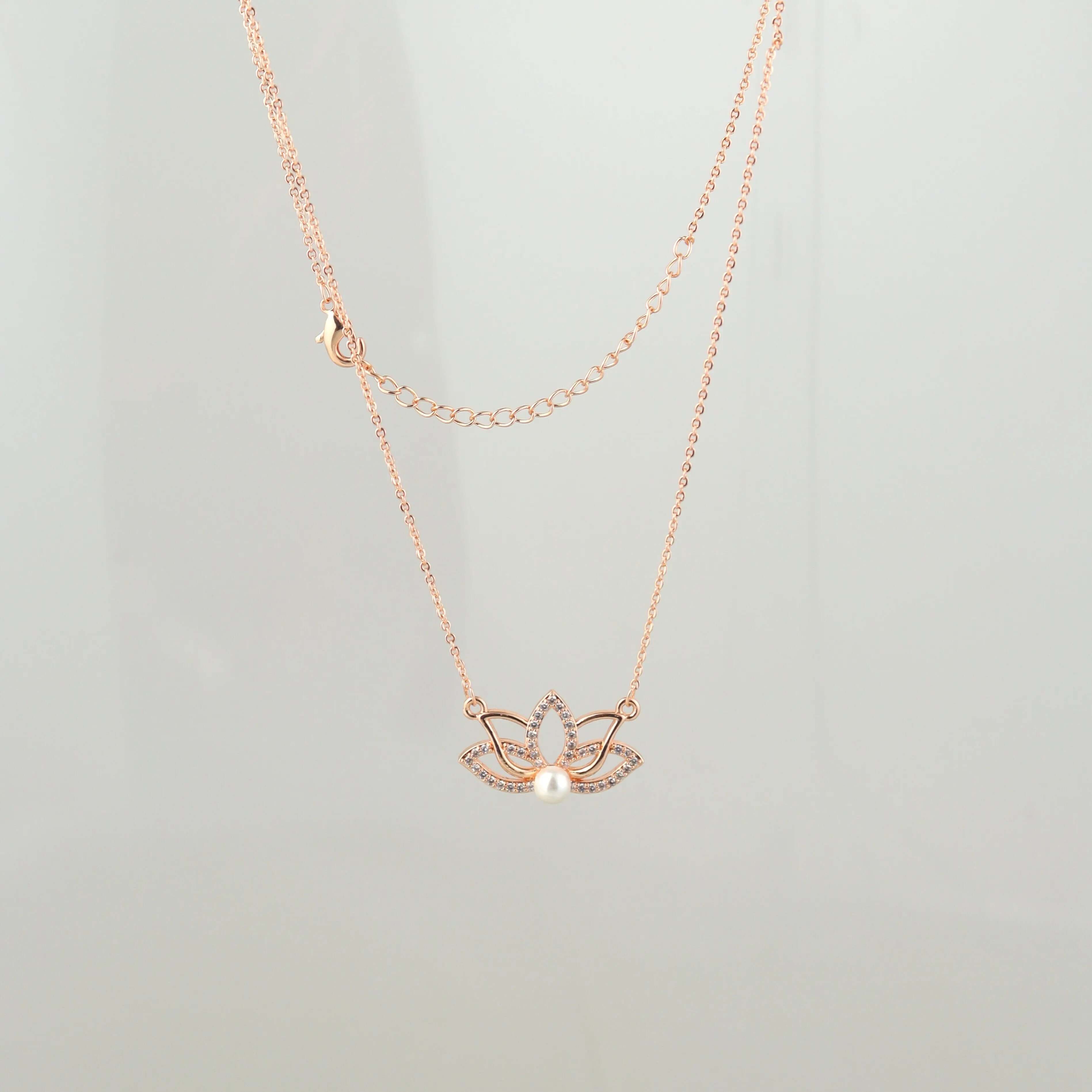 Pearl Lotus Pendant Chain - Own It Pure