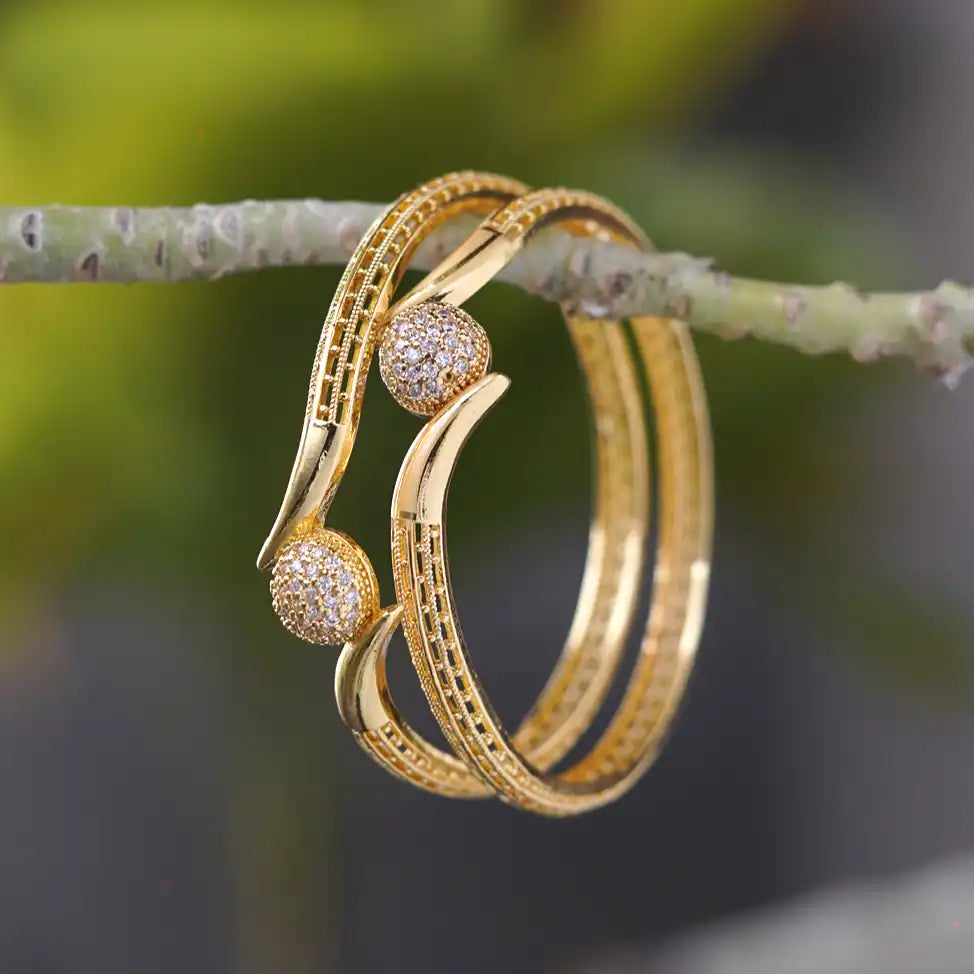 Golden Twirl Bangles