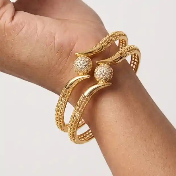 Golden Twirl Bangles