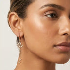 Diamond Square Drop Earrings