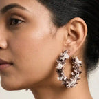 Fabric Hoop Earrings