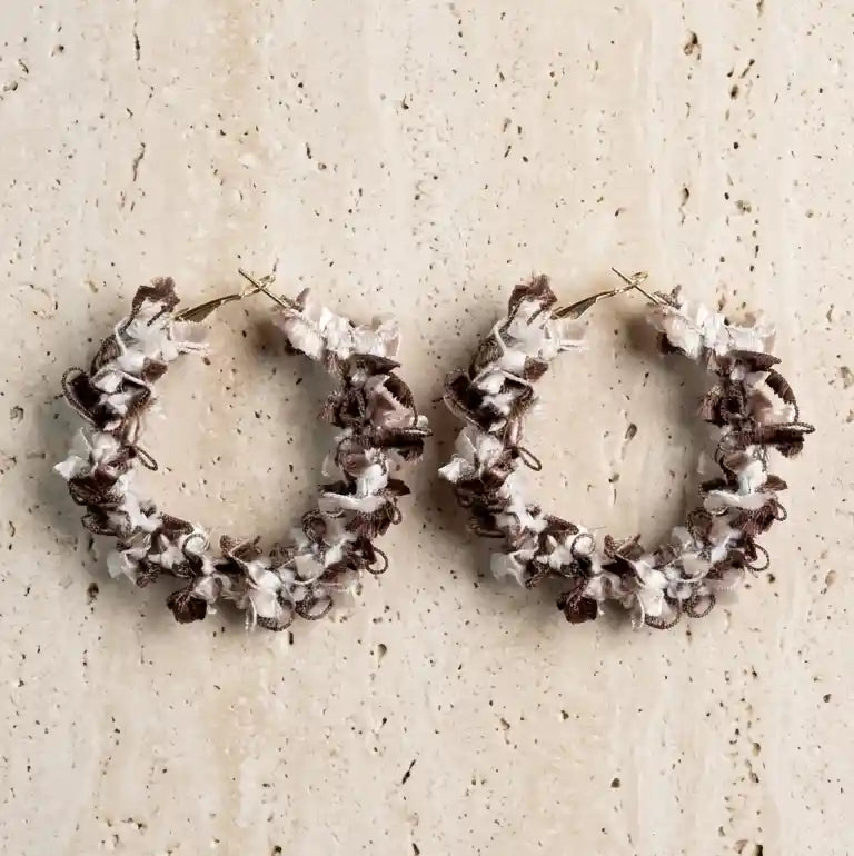Fabric Hoop Earrings