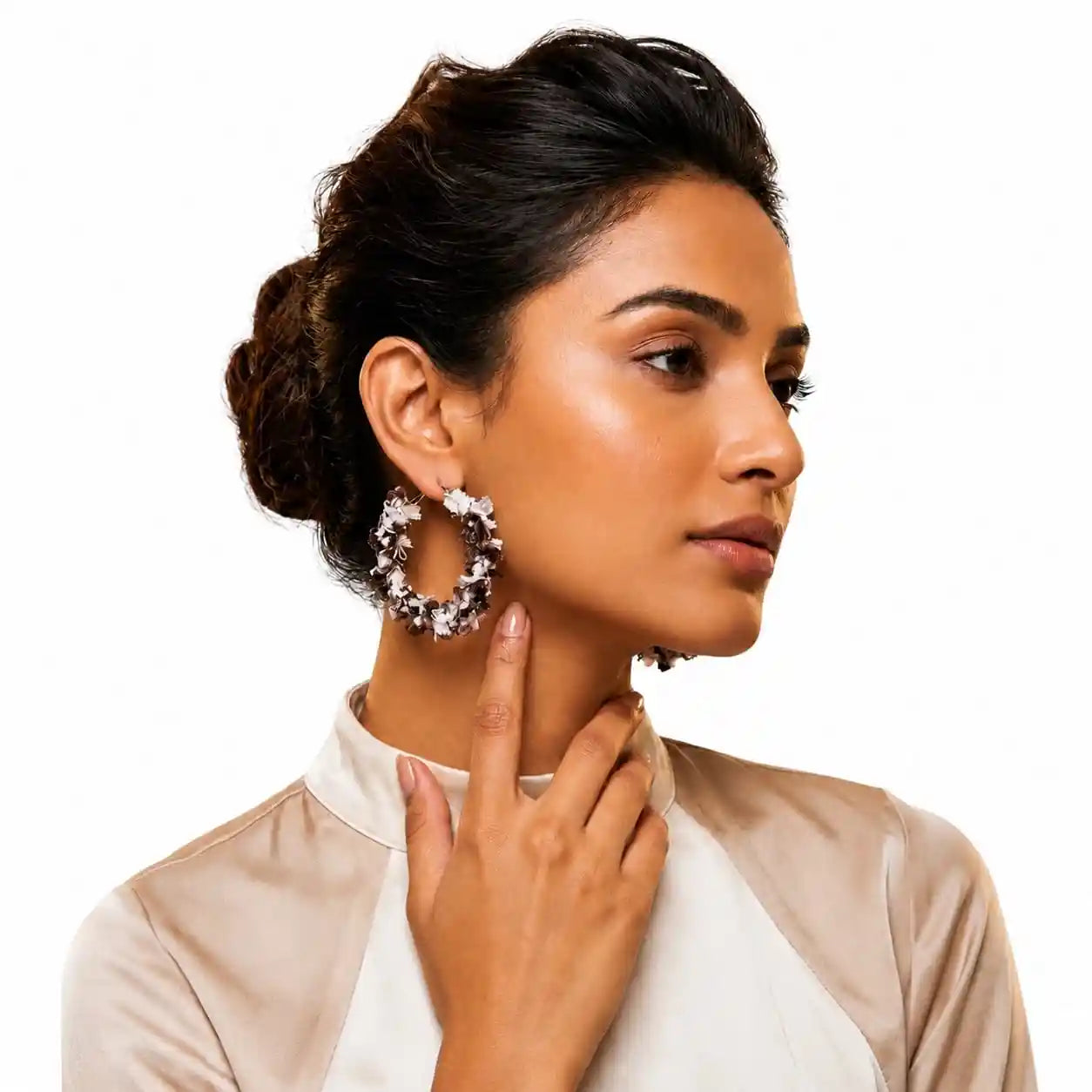 Fabric Hoop Earrings