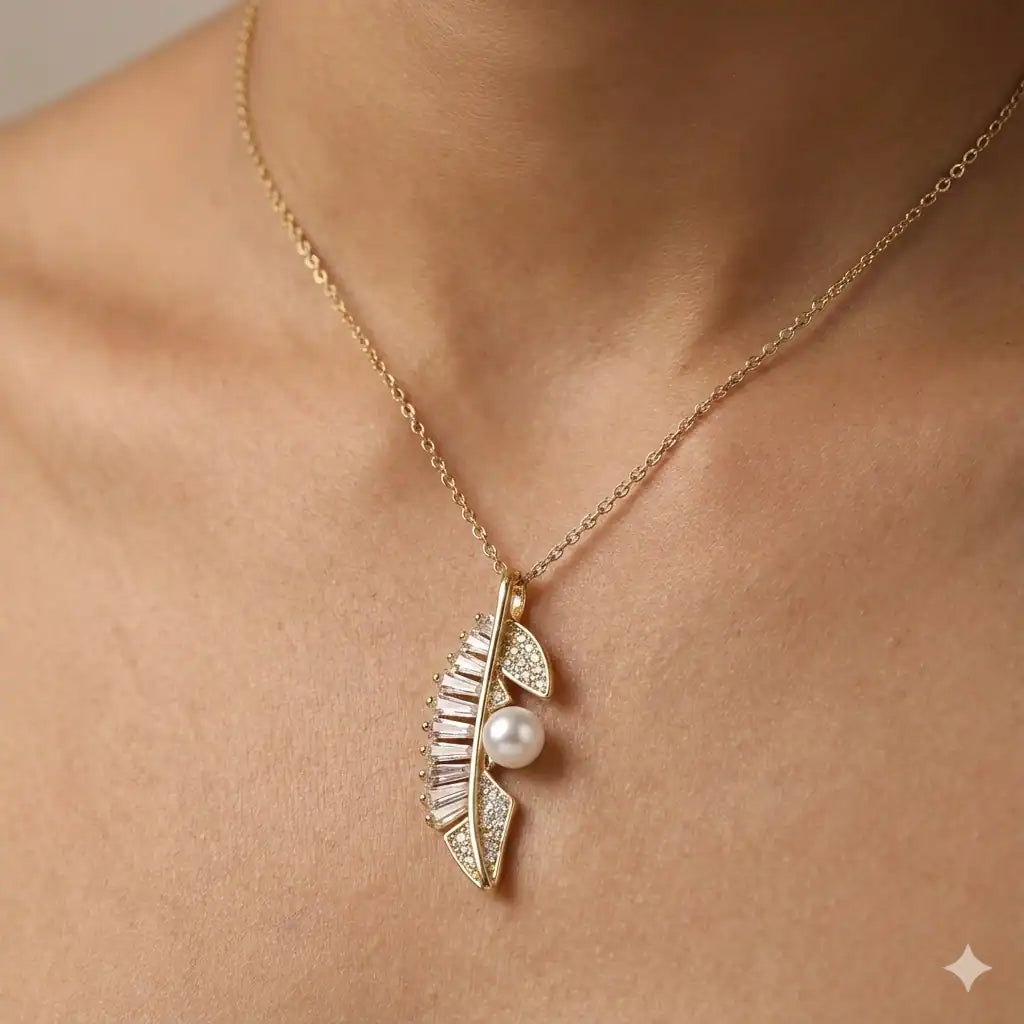 Pearl Leaf Pendant