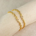 Gold Plated leaf  Bangles with Red Center Stone