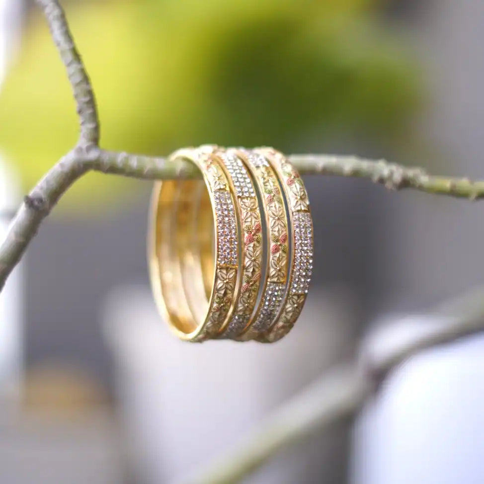 Ornate Gold Bangles