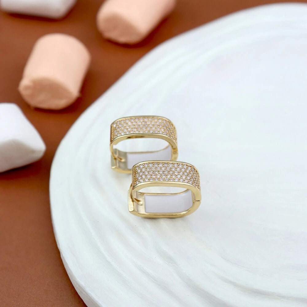 Pave Diamond Earrings