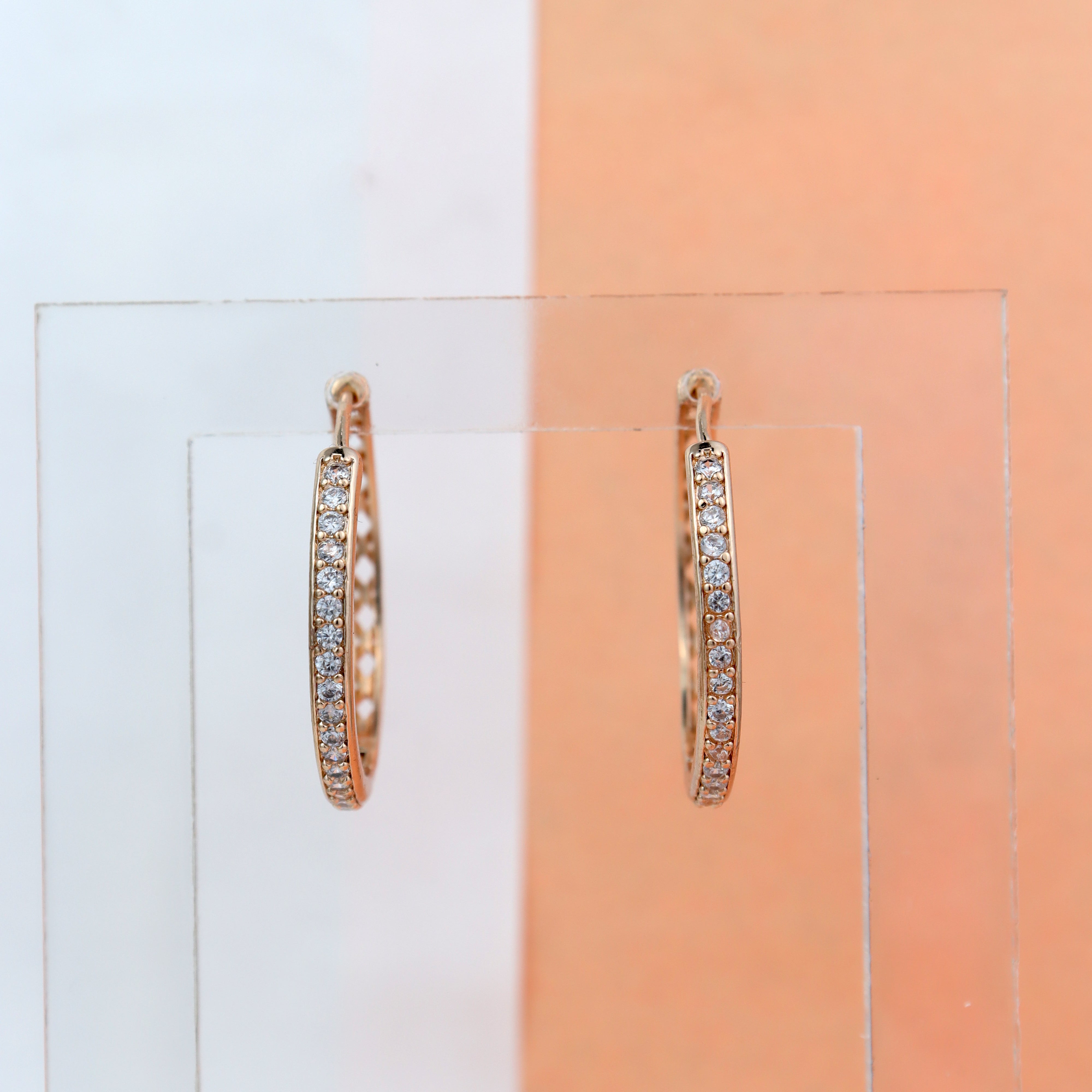 Diamond Hoop Earrings
