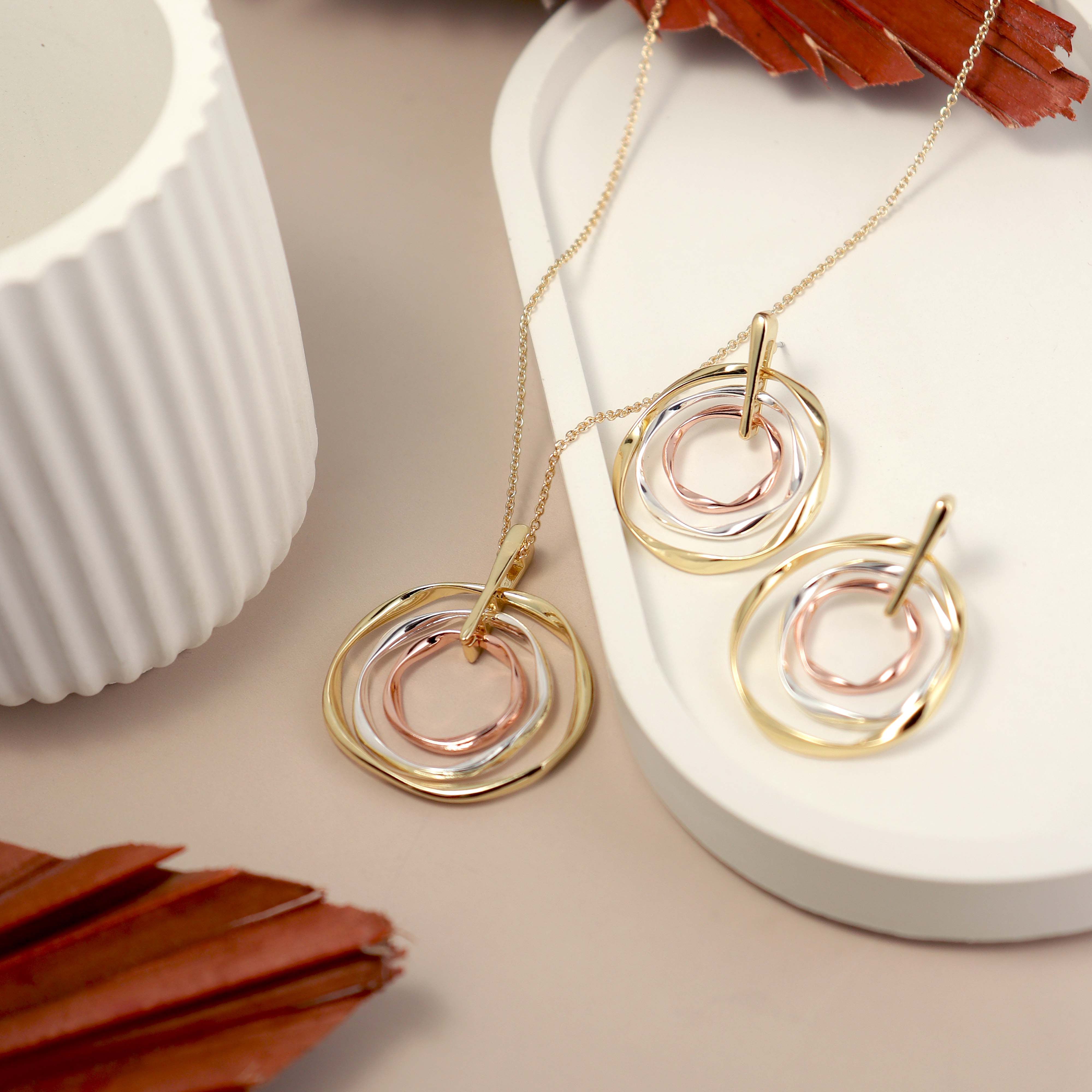 Trinity Orbit Pendant Set