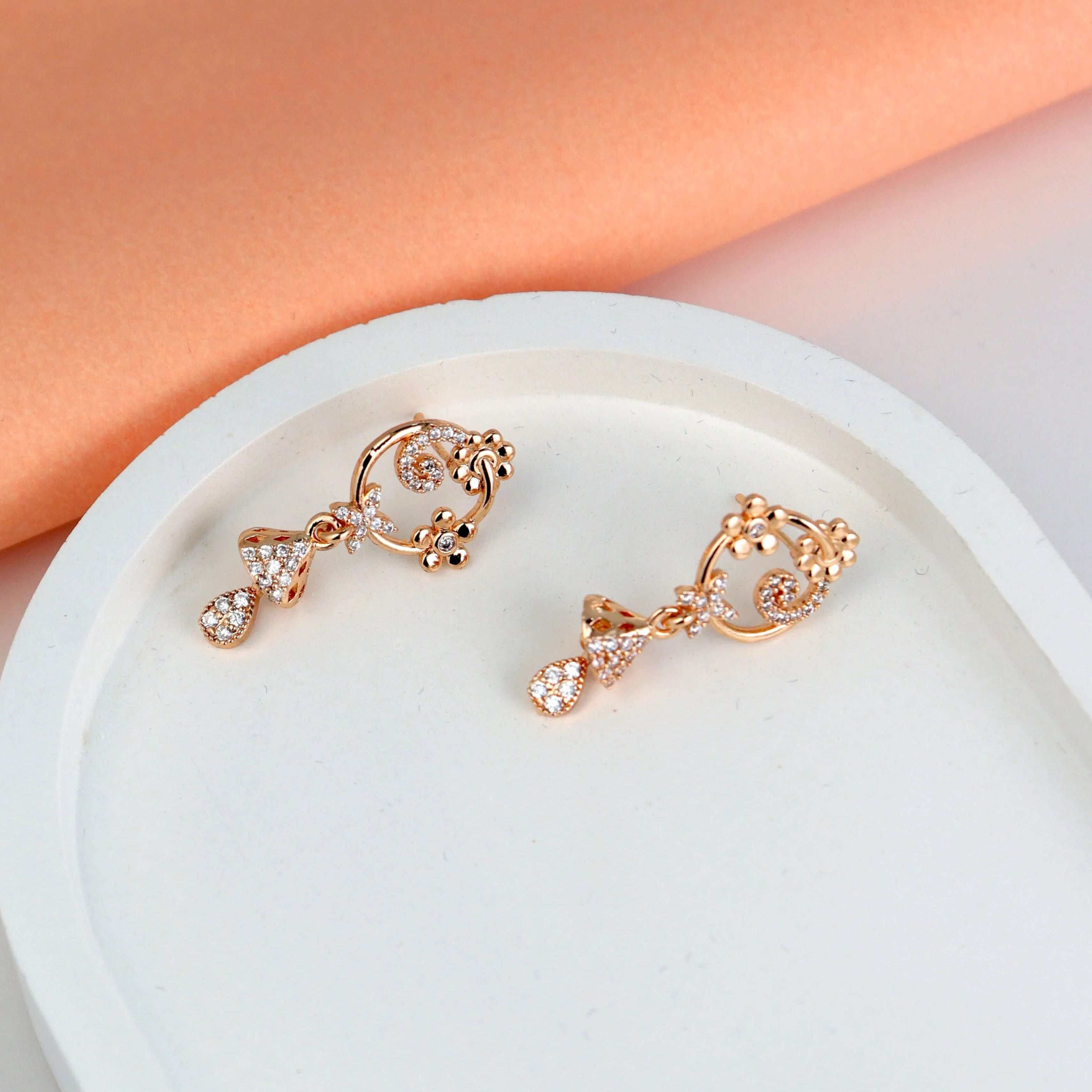 Floral Jhumka Earrings - Own It Pure