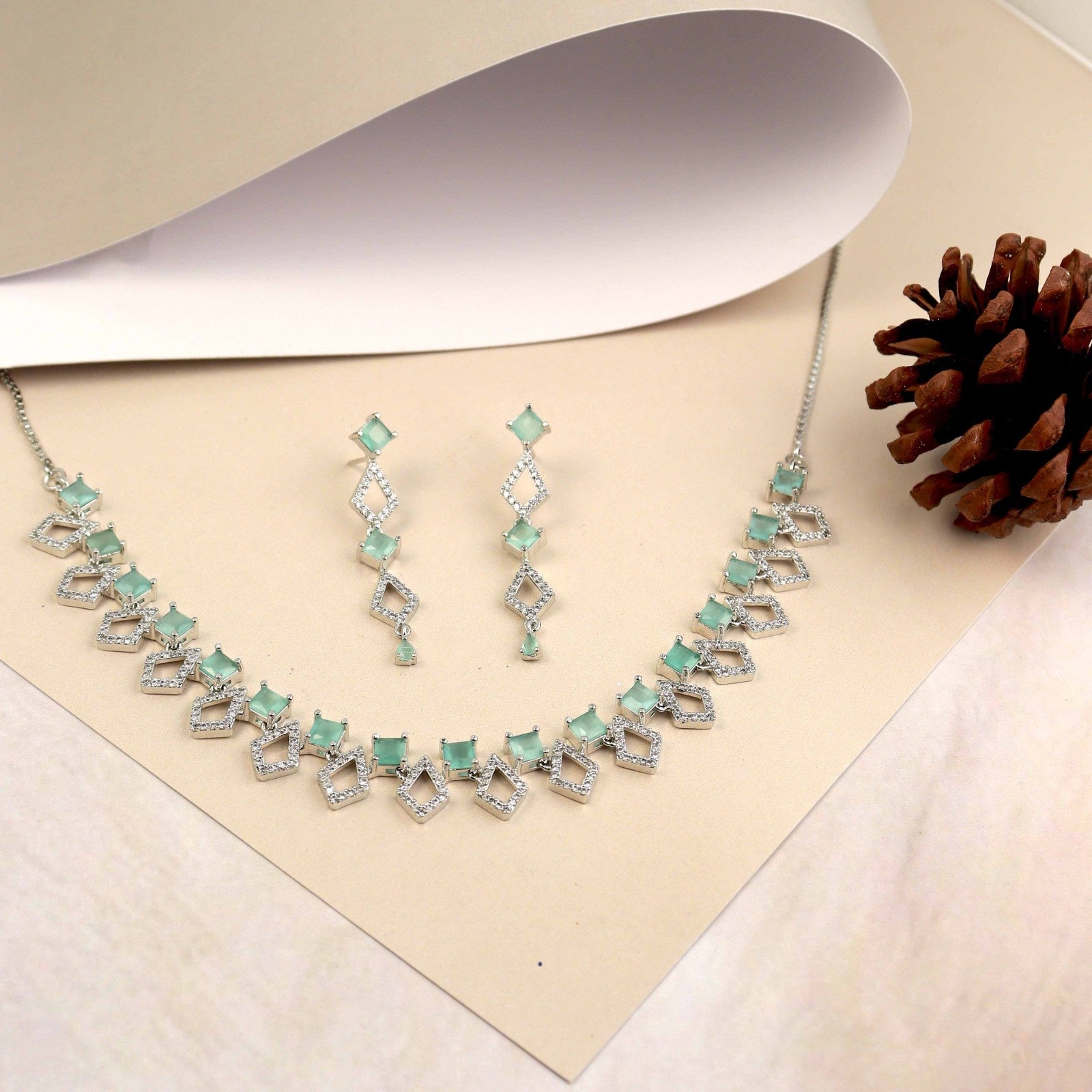 Elegant Stone Necklace Set