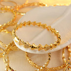 Kanak Wave Bangles – Gold Wave Design Bangles with Multicolour Stones