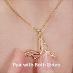 Pink Aura Butterfly Pendant