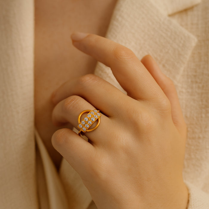 Linear Gold Ring