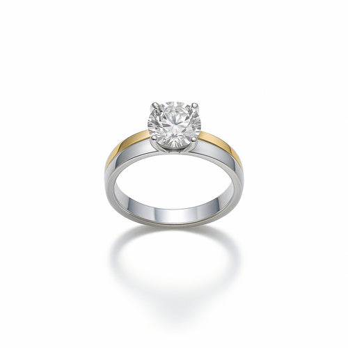 Two-Tone Solitaire Ring